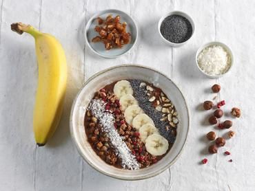 Smoothie bowl chocolat-bananes Smoothie bowl chocolat-bananes